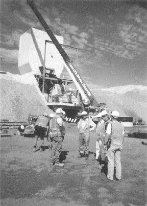 Construction of the Thunderbox mill in Western Australia in late 2002. The mine produced just under 129,000 oz. in the first half of 2003, at an average cash cost of US$108 per oz., close to the US$110 predicted in the mine's feasibility study.