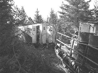 A rig drills the B zone at Freewest Resources' Clarence Stream project in southwestern New Brunswick.