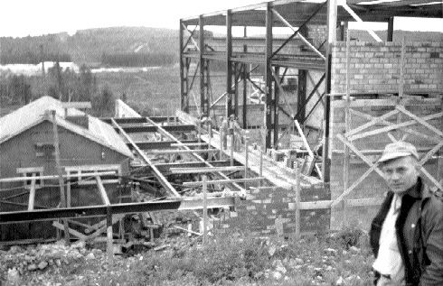 Franc Joubin, inducted into the Canadian Mining Hall of Fame in 1989, stands at the construction site of Algom Uranium's Quirke Mill, near Algoma, Ont., in 1955. Joubin contributed to the development of the Elliot Lake uranium play in the early 1950s.