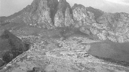 A view of the Zone 1 area at the Maoling gold prospect in China, in which Mundoro Mining can earn a 79% interest. The buildings in the foreground are the beginnings of a plant facility started by the Chinese before Mundoro's involvement.