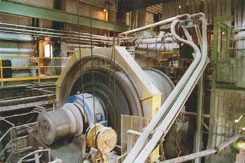 The ball mill at the Eagle River gold mine near Wawa, Ont.