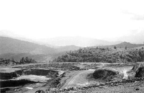 A distant view of Globestar Mining's Cerro de Maimon copper-gold project (centre) from atop Placer Dome's neighbouring Pueblo Viejo gold mine.