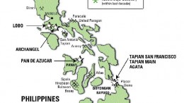 The map outlines various projects in the Philippines.