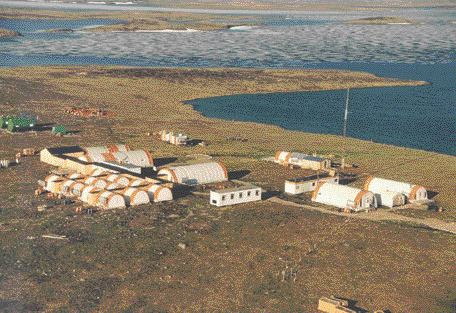 Comaplex Minerals' Meliadine West exploration and drilling camp, near Rankin Inlet in Nunavut.