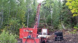 A drill tests the Dundonald South nickel property near Timmins, Ont.