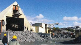 The ore-processing facilities at the Zinkgruvan lead-zinc mine, 200 km southwest of Stockholm, Sweden. The mine is owned by Rio Tinto and Lundin Mining.