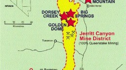 Location of Gateway Gold's projects in northeastern Nevada.