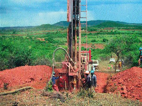 Reverse-circulation drilling into the Kisunge zone at Tan Range Exploration's Luhala gold project in Tanzania.