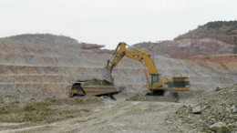 Working the main pit at the Samira Hill gold mine in Niger, West Africa.