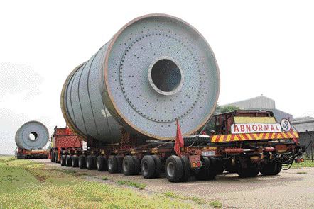 When you're this big, why be normal? A ball mill begins its journey from South Africa to Loulo in Mali.