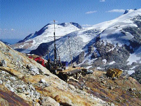 Drilling targets "E" zone mineralization at Cross Lake Minerals' Ruddock Creek lead-zinc project in south- central British Columbia.