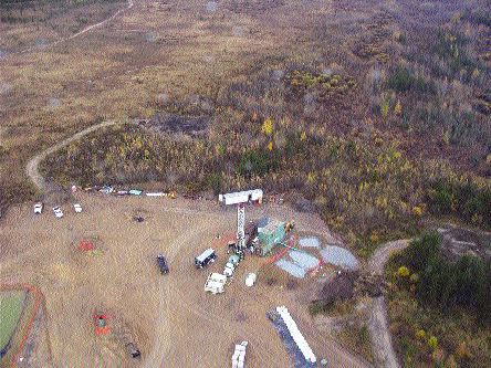 An aerial view of the Fort  la Corne joint-venture diamond project, 60 km east of Prince Albert, Sask.