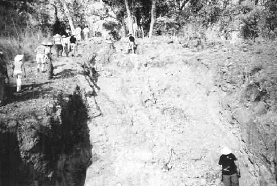 A surface exploration trench at the Yalea gold project in western Mali.