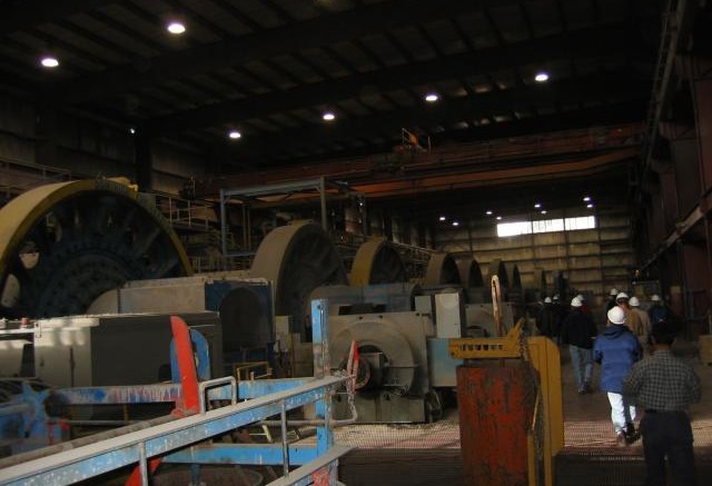 Ball mills at Mount Polley mine