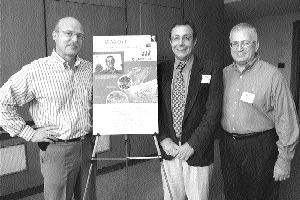 From left: Brian Baird, head of mine planning with Melbourne-based BHP Billiton; McGill University Professor Roussos Dimitrakopoulos; and Michael Eamon, head of hydrometallurgy and technology with BHP Billiton. The company acknowledged the work of Dimitrakopoulos at recent a ceremony where it presented the professor with $800,000 for further research.