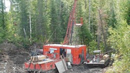 A drill tests First Nickel's Dundonald South property 45 km northeast of Timmins, Ont.
