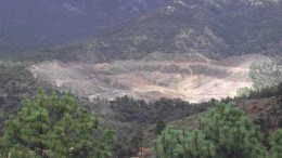 The heap-leach area at Gammon Lake Resources' Ocampo gold-silver project in Chihuahua state, Mexico.