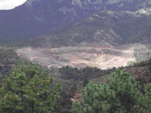 The heap-leach area at Gammon Lake Resources' Ocampo gold-silver project in Chihuahua state, Mexico.