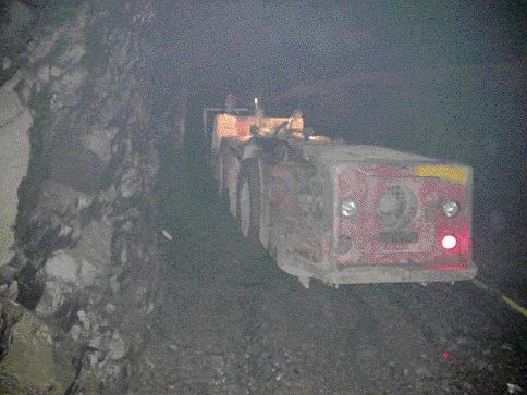 LIBERTY MINESA load-haul-dump machine carries material from an underground drift at the Redstone nickel mine near Timmins, Ont.