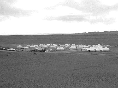 QGX's camp at its Baruun Naran coal project in southern Mongolia.