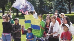 ALISHA HIYATEProstesters gathered outside Queen's Park in Toronto recently in support of aboriginal land claims in northern Ontario.