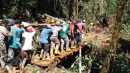 AURELIAN RESOURCESWorkers move a drill to another site on Aurelian Resources' Condor project in southeastern Ecuador. High-grade results continue to come from the Fruta del Norte discovery, part of Condor. One hole there returned 81.4 metres averaging 5.54 grams gold and 8 grams silver per tonne. Share are trading in the $30 range, up from $20 in July.