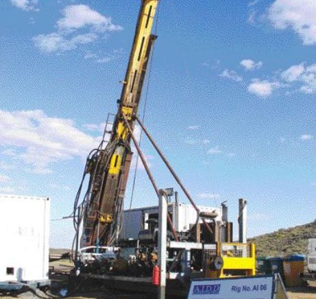 ANTONY VACCAROExploration drilling at Entre's Lookout Hill copper-gold project in Mongolia.