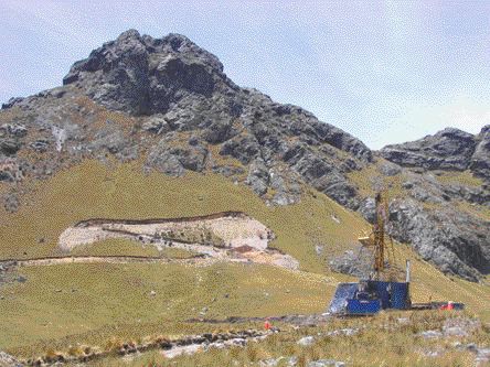 Drilling on Northern Peru Copper's Galeno copper-gold-molybdenum deposit where a recent prefeasibility study indicated good preliminary economics for an open-pit operation.