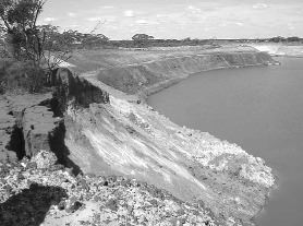 LA MANCHA RES.Water in the White Foil pit that La Mancha is pumping out.