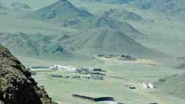 Centamin Egypt's Sukari camp and workshops as seen from the Ra zone in the centre section of the Sukari gold project, situated in east-central Egypt.