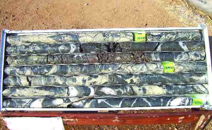 LUIRI GOLDBreccia mineralization from Luiri Gold's Matala gold project in Zambia.