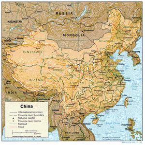 A Map of China.