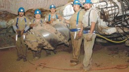 BAJA MININGWorkers underground at Baja Mining's El Boleo copper-cobalt-zinc project in Mexico.