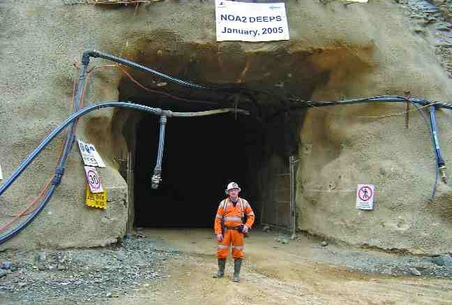 ATW Venture's president and CEO Brent Butler at the NOA 2 underground portal at the Burnakura mine in Western Australia.