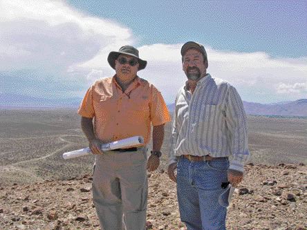 BY JAMES WHYTENevada Copper project manager Greg French and chief operating officer Joe Kircher atop one of the hills at the Pumpkin Hollow copper deposit east of Yerington, Nev.