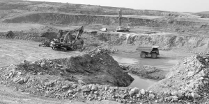 The pit at Tahera Diamond's Jericho project in Nunavut. Mining was halted in February, while milling was to continue another two months.