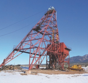 The headframe at Energy Fuels' Energy Queen uranium project in San Juan Cty., Utah. The company plans to begin production in 2009.