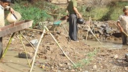 A local gold pannign operation near one of Southern Gold's projects in Cambodia. The Australia-based company has a total of eight gold and base metals projects either wholly or majority owned in Cambodia.