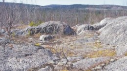 The Garrcon zone at ValGold Resources' 100%-owned Garrison gold property in northeastern Ontario. The project contains an indicated resource of 186,725 tonnes grading 8.06 grams gold per tonne.