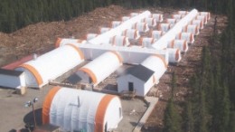 The camp at Strateco Resources' Matoush uranium project in the Otish Mountains of Quebec. Strateco will be the first company to explore underground for uranium in the province.