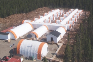 The camp at Strateco Resources' Matoush uranium project in the Otish Mountains of Quebec. Strateco will be the first company to explore underground for uranium in the province.