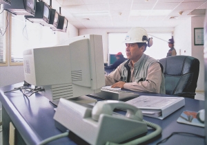 A worker at Codelco's El Teniente copper project, in Chile. Codelco is one of many major mining companies that use Gemcom Software International's exploration and mine modelling software.