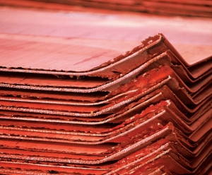 Stacked sheets of copper cathode. Citigroup estimates that, over the next 10 years, copper ore grades will decline by 20% for concentrates and 40% for solvent extraction-electrowinning.