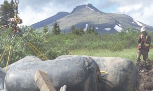 Project geologist Lee Ferreira oversees mobilization of fuel to Imperial Metals' Red Chris copper-gold project in northwest British Columbia. An appeals court ruling that validates the project's federal environmental assessment clears one more hurdle to its development. Read Gwen Preston's story on page 18.