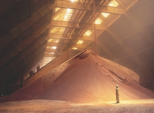 Potassium storage at Vale's Taquari-Vassouras potash mine in Sergipe state, Brazil.