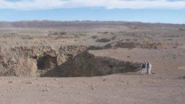 The Rosario pit in the foreground and the Madrugador pit in the background, at Apoquindo Minerals' Apoquindo copper oxide project, in Chile's Antofagasta region.