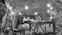 Working underground at the past-producing Ming copper-gold mine, part of Rambler Metals and Mining's namesake property, in Newfoundland.