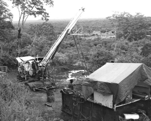 Drilling at Helio Resource's Saza Makongolosi (SMP) gold project in the Lupa goldfields of southwestern Tanzania.