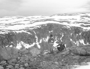 Geologists prospect at Peregrine Diamonds' Chidliak project on Baffin Island, in the summer of 2007. BHP Billiton is exercising its earn-in rights for 51% of the property, but Peregrine will remain operator.