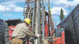Drilling at International Tower Hill Mines' Livengood gold project, 110 km north of Fairbanks, Alaska. A new resource estimate has boosted the deposit's gold count by 70%.